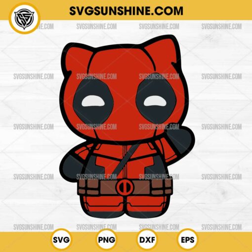 Deadpool Hello Kitty SVG PNG File