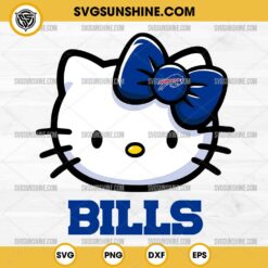 Hello Kitty Head Buffalo Bills Football SVG PNG DXF EPS Cut Files