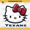 Hello Kitty Head Houston Texans Football SVG PNG DXF EPS Cut Files