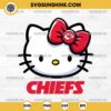 Hello Kitty Head Kansas City Chiefs Football SVG PNG DXF EPS Cut Files