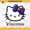 Hello Kitty Head Minnesota Vikings Football SVG PNG DXF EPS Cut Files