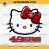 Hello Kitty Head San Francisco 49ers Football SVG PNG DXF EPS Cut Files