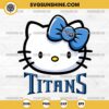 Hello Kitty Head Tennessee Titans Football SVG PNG DXF EPS Cut Files