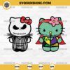 Hello Kitty Jack And Sally SVG Bundle, Hello Kitty Jack Skellington SVG, Hello Kitty Sally SVG