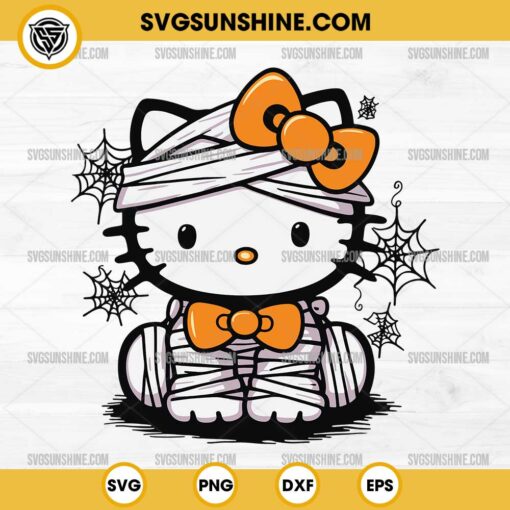 Hello Kitty Mummy SVG, Halloween Mummy Hello Kitty SVG PNG