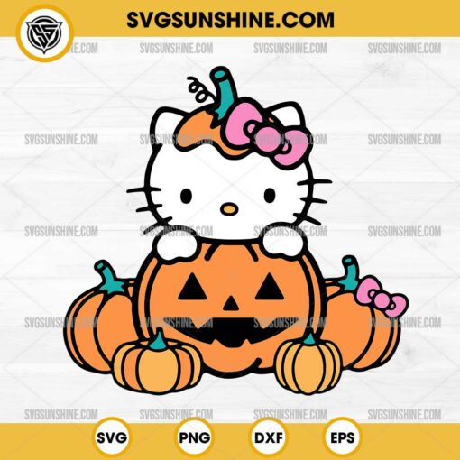 Hello Kitty Pumpkin Halloween SVG File