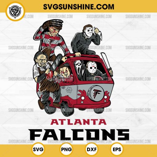 Horror Characters Atlanta Falcons SVG, NFL Football Halloween SVG