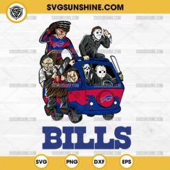 Horror Characters Buffalo Bills SVG, NFL Football Halloween SVG