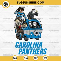 Horror Characters Carolina Panthers SVG, NFL Football Halloween SVG