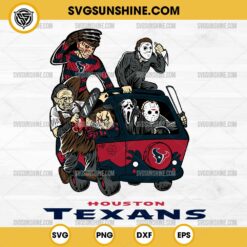 Horror Characters Houston Texans SVG, NFL Football Halloween SVG