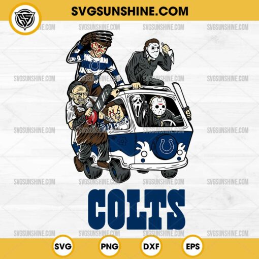 Horror Characters Indianapolis Colts SVG, NFL Football Halloween SVG