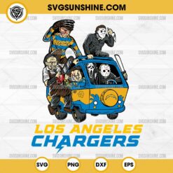 Horror Characters Los Angeles Chargers SVG, NFL Football Halloween SVG