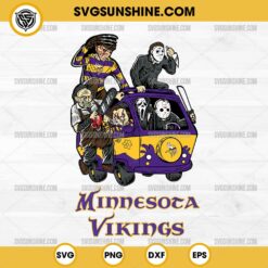 Horror Characters Minnesota Vikings SVG, NFL Football Halloween SVG