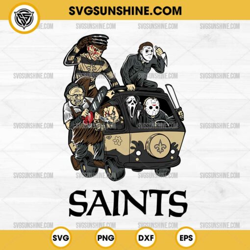 Horror Characters New Orleans Saints SVG, NFL Football Halloween SVG