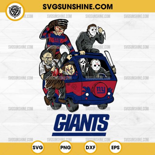 Horror Characters New York Giants SVG, NFL Football Halloween SVG