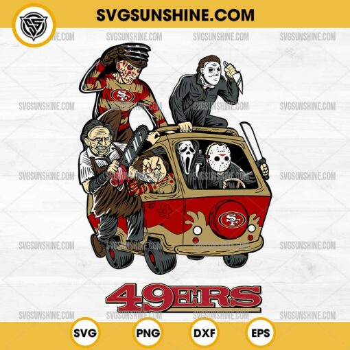 Horror Characters San Francisco 49ers SVG, NFL Football Halloween SVG