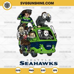 Horror Characters Seattle Seahawks SVG, NFL Football Halloween SVG