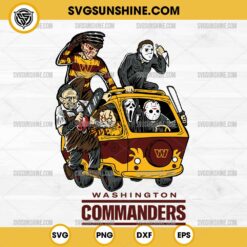 Horror Characters Washington Commanders SVG, NFL Football Halloween SVG