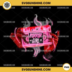 Horror Girl Pink Cassette PNG Sublimation