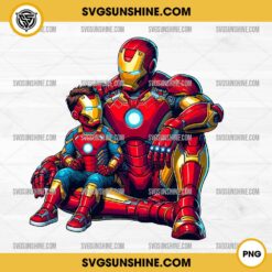 Iron Man Dad And Son PNG, Iron Man Daddy PNG, Iron Man Father's Day PNG