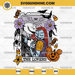 Jack And Sally SVG, The Lovers Tarot SVG, Halloween Couple SVG