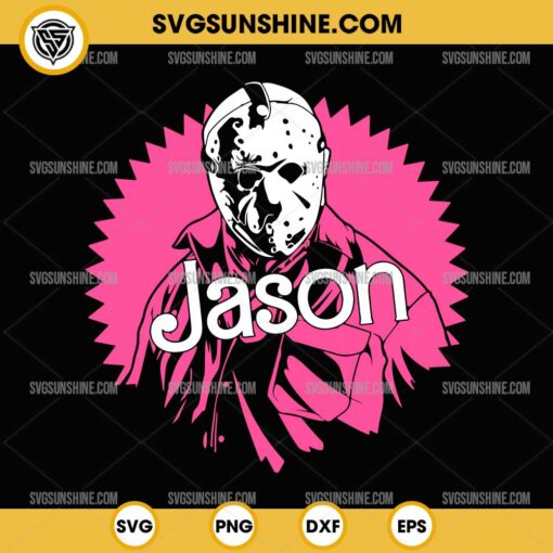 Jason Voorhees SVG, Pink Jason Voorhees SVG, Horror Jason Voorhees Barbie SVG