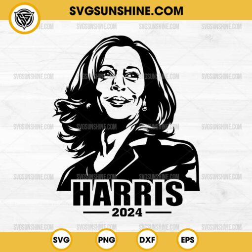 Kamala Harris 2024 SVG PNG Silhouette Vector Clipart