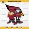 Looney Tunes Tasmanian Devil And Bugs Bunny Arizona Cardinals Football SVG