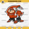 Looney Tunes Tasmanian Devil And Bugs Bunny Chicago Bears Football SVG