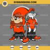 Looney Tunes Tasmanian Devil And Bugs Bunny Cleveland Browns Football SVG