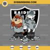 Looney Tunes Tasmanian Devil And Bugs Bunny Las Vegas Raiders Football SVG