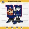 Looney Tunes Tasmanian Devil And Bugs Bunny New York Giants Football SVG