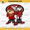 Looney Tunes Tasmanian Devil And Bugs Bunny San Francisco 49ers Football SVG