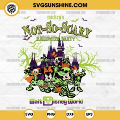 Mickey And Friends Halloween SVG, Halloween Mickey's Not So Scary SVG, Disney Halloween Party SVG