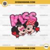 Mickey And Minnie Kissing Valentine PNG Sublimation