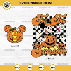 Mickey Tis The Season Halloween SVG, Mickey Pumpkin Head SVG, Mickey Mouse Halloween SVG Bundle