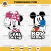 Mickey and Minnie Mouse SVG, Boy And Girl Friend SVG, Valentine Couple SVG