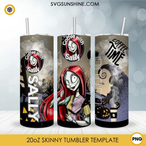 3D Inflated Sally Coffee Tumbler Wrap PNG