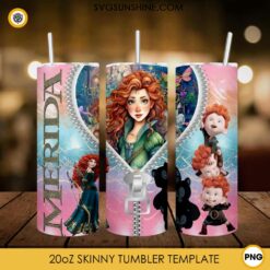 Merida Disney Princess 20oz Tumbler Wrap PNG File