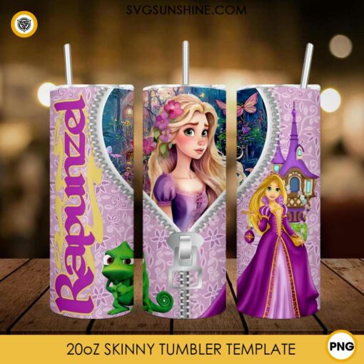 Rapunzel Disney Princess 20oz Tumbler Wrap PNG File