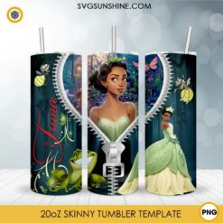 Tiana Disney Princess 20oz Tumbler Wrap PNG File