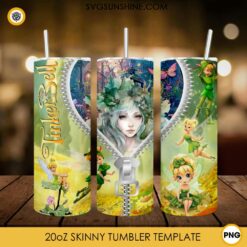 Tinker Bell Zipper 20oz Tumbler Wrap PNG File