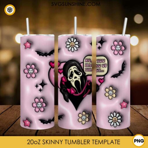 Ghostface Scream 3D Tumbler Wrap PNG