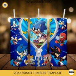 Sonic the Hedgehog Tumbler Wrap PNG File Digital Download