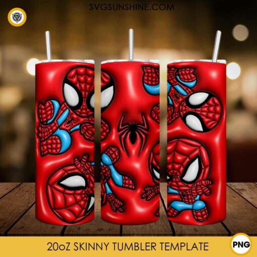 Spider Man 3D Tumbler Wrap PNG