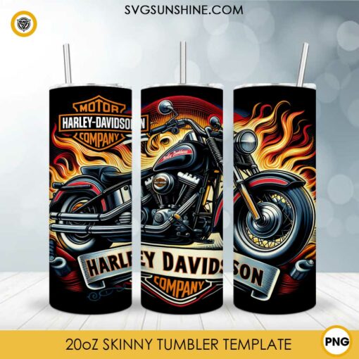 Davidson Motor 20oz Tumbler Wrap PNG File