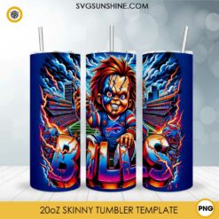 Chucky Buffalo Bills Football 20oz Tumbler Wrap PNG File