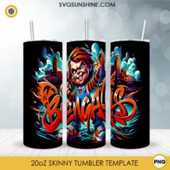 Chucky Cincinnati Bengals Football 20oz Tumbler Wrap PNG File