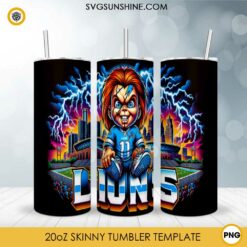 Chucky Detroit Lions Football 20oz Tumbler Wrap PNG File