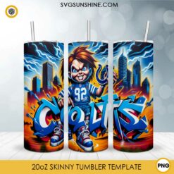 Chucky Indianapolis Colts Football 20oz Tumbler Wrap PNG File